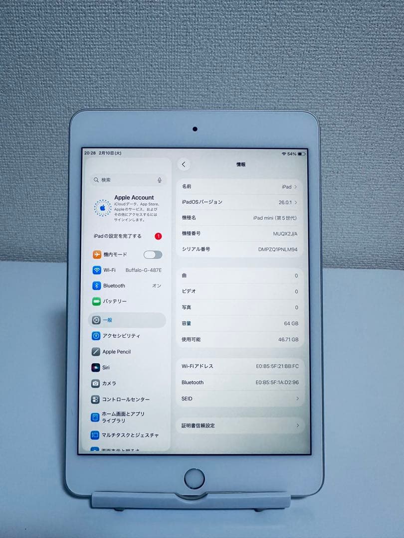 iPad Mini 7.9インチ (第5世代) 64GB WiFi モデル