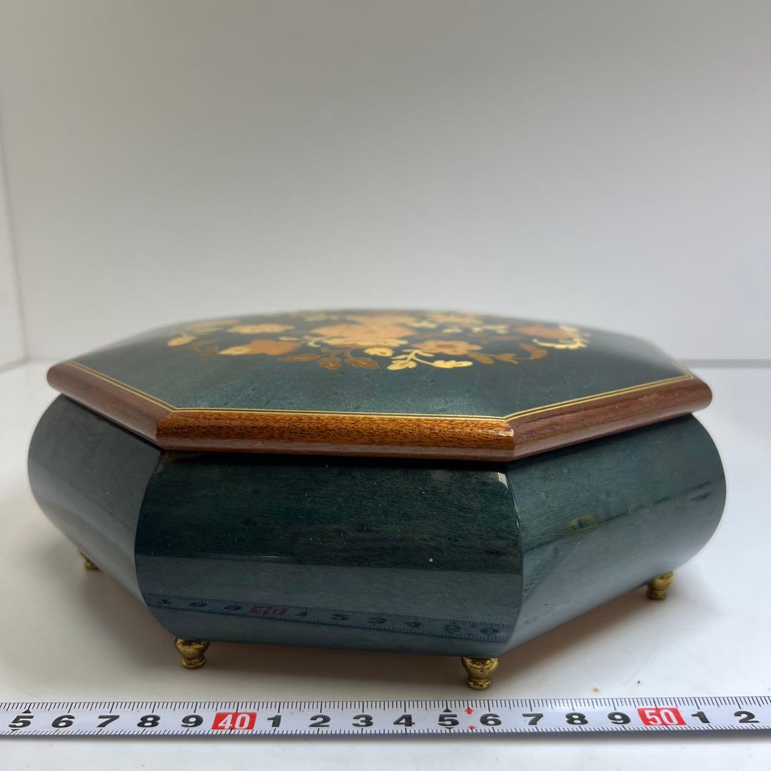 リュージュ　象嵌　オルゴール　幅約24㎝　タサチ　東な8-0121①