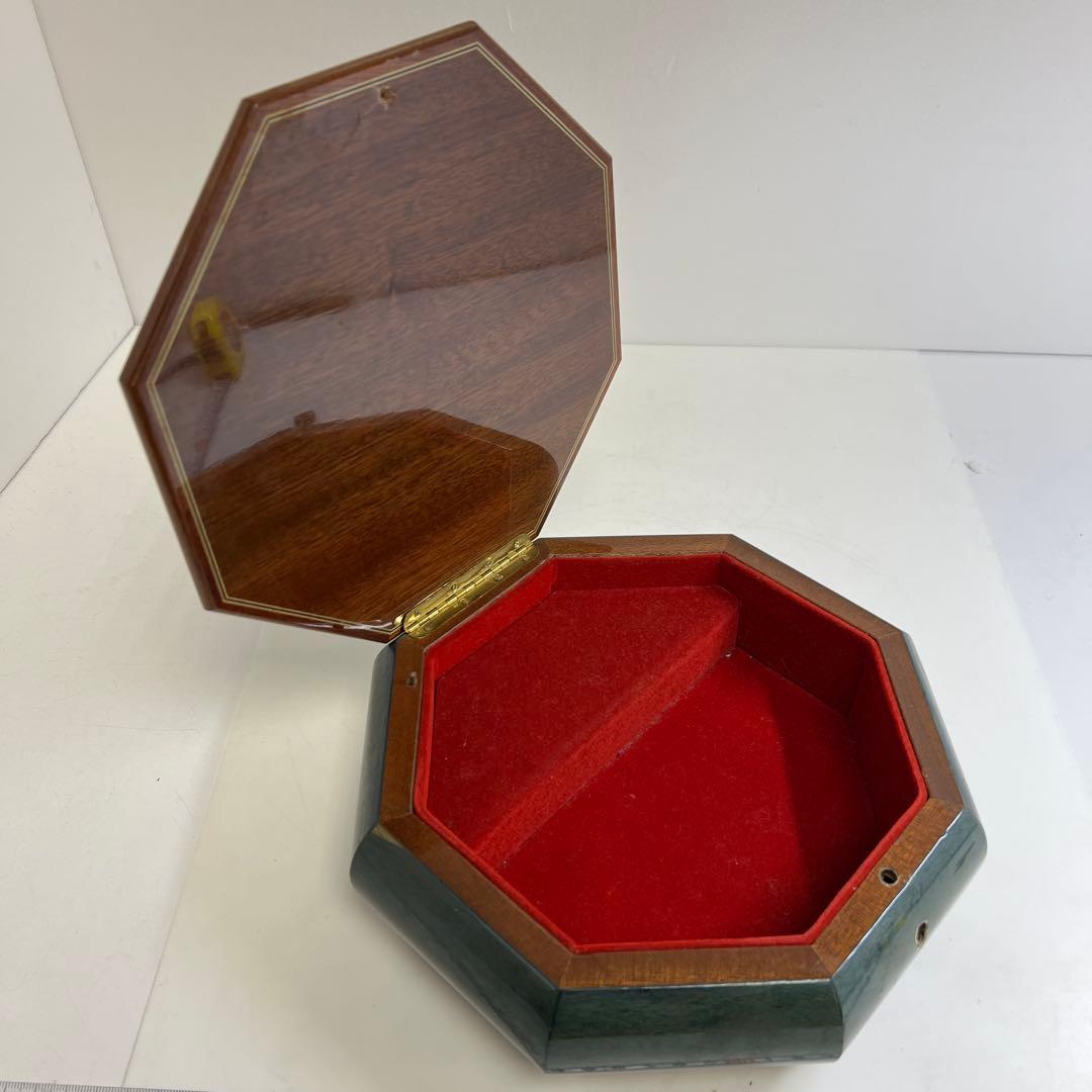 リュージュ　象嵌　オルゴール　幅約24㎝　タサチ　東な8-0121①