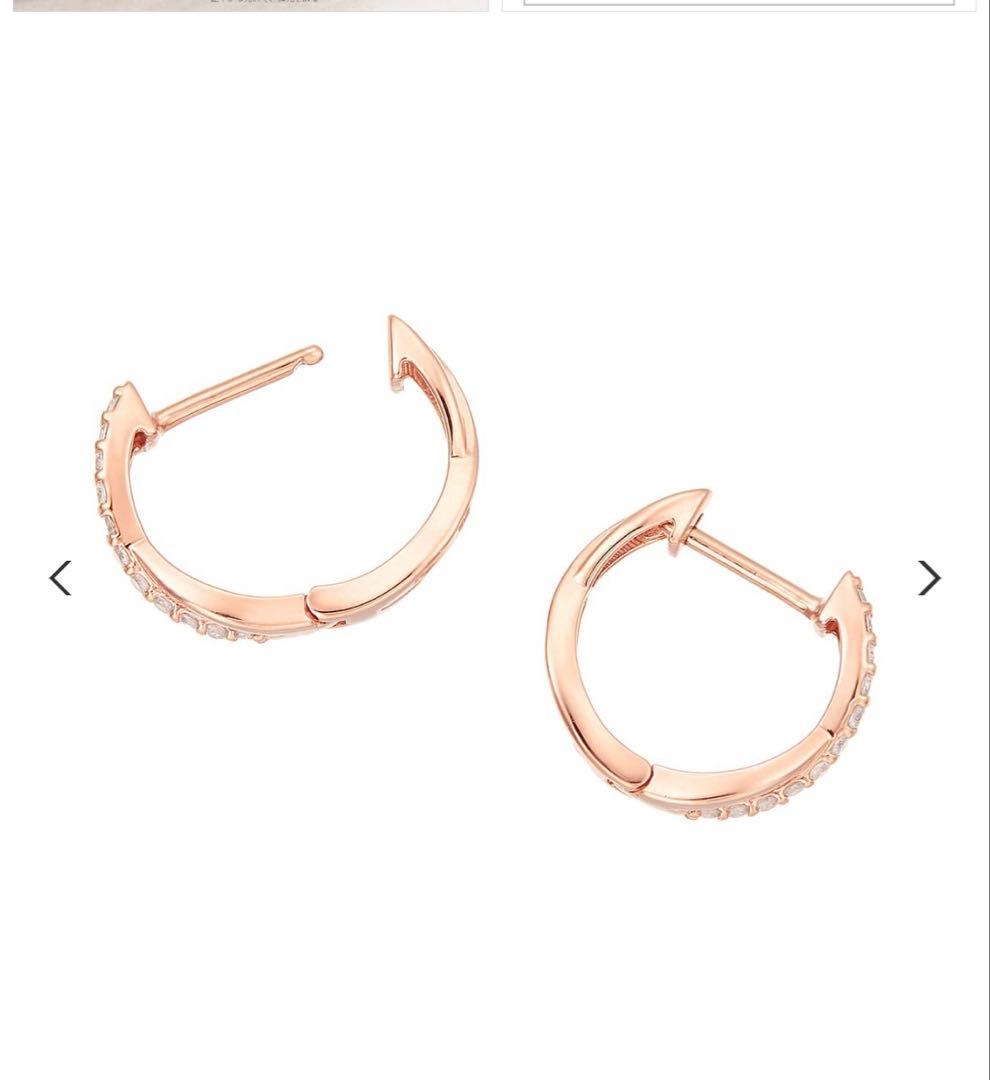 TSUTSUMI K10 ピンクゴールドダイヤモンドピアス 片耳