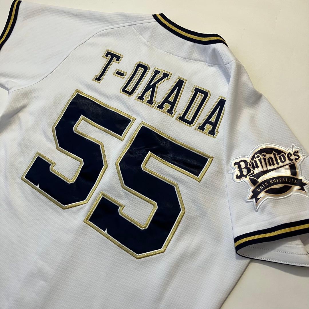 T-岡田 オリックスバファローズ ユニフォーム ホーム 刺繍 デサント Sサイズ