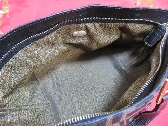 n*u様 【ee1463/ク】FENDI/フェンディ ズッカ柄 トートバッグ14