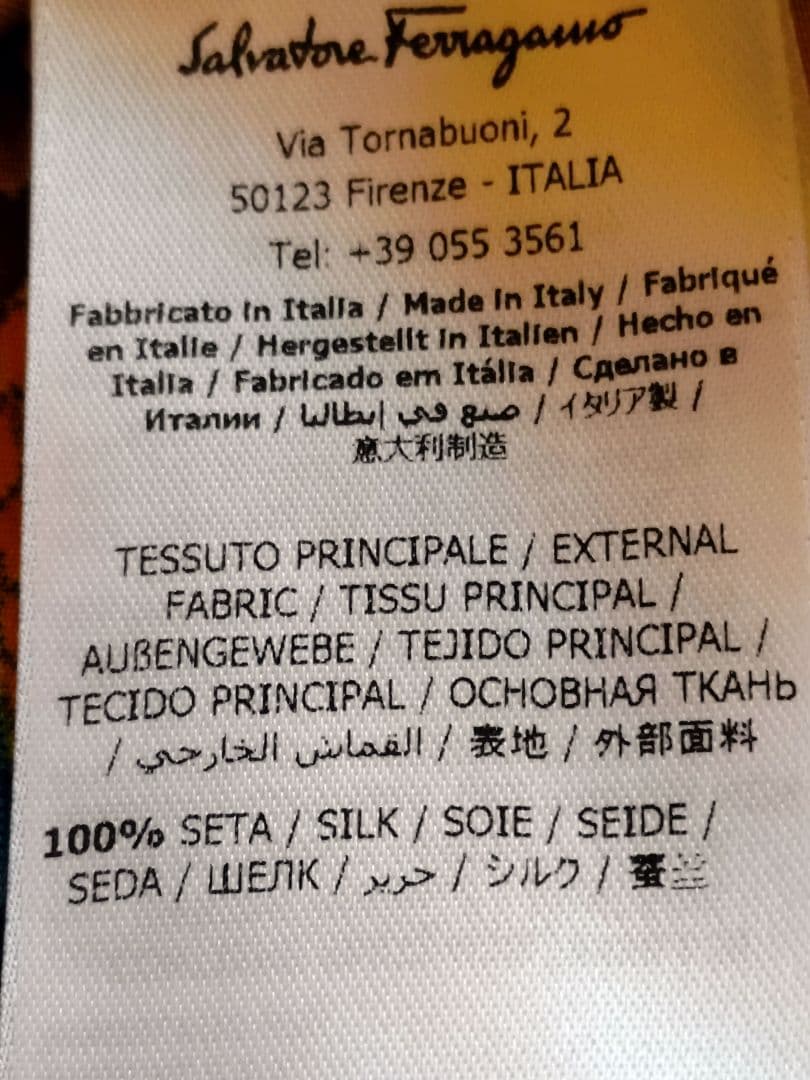 美品 Salvatore Ferragamo アシンメトリー シルク ブラウス