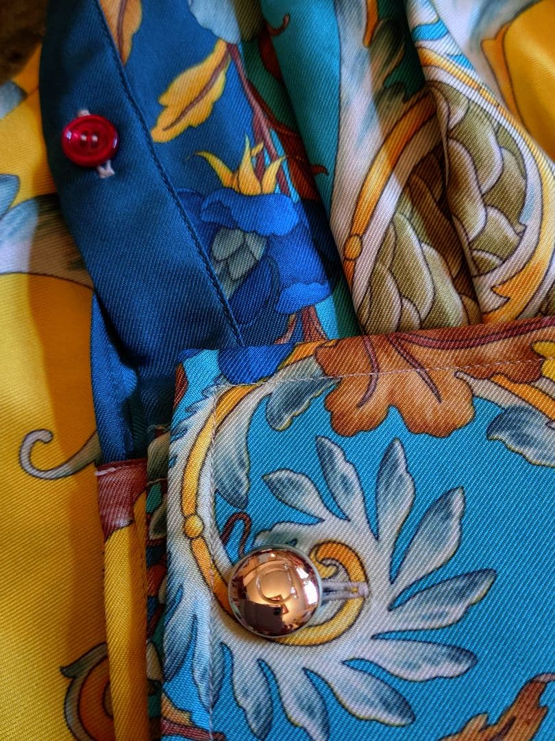 美品 Salvatore Ferragamo アシンメトリー シルク ブラウス