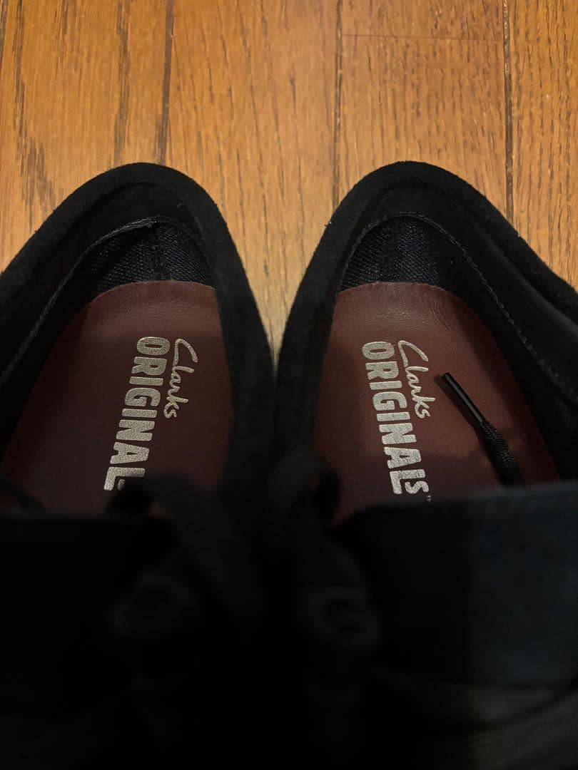 クラークス　ワラビーゴアテックス UK7 1/2 ブラックスエード　美品