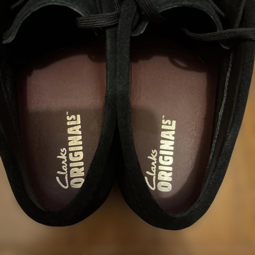 クラークス　ワラビーゴアテックス UK7 1/2 ブラックスエード　美品