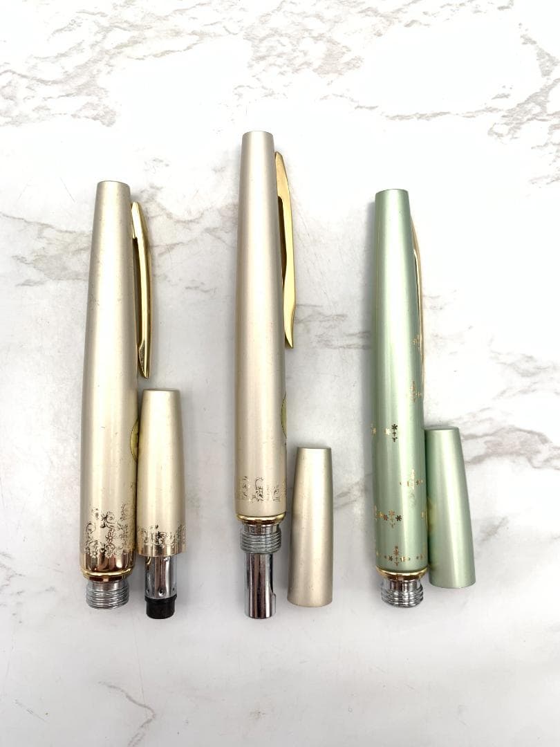 【３本まとめ】セーラー万年筆　21K　ヴィンテージ ペン先無し