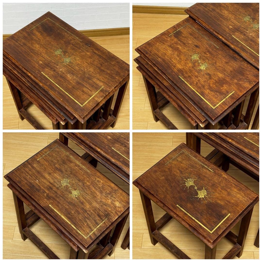 ネストテーブル 4連 4つ組 サイドテーブル ナイトテーブル ヴィンテージ家具