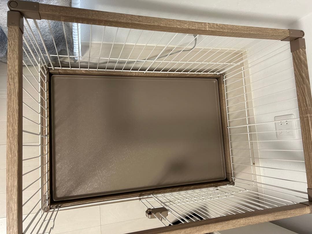 スライドドア　犬ケージ　ナチュラルカラー