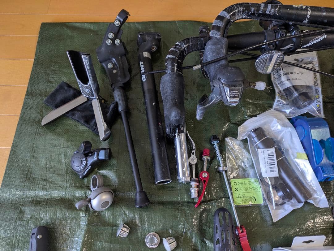 ジャンク自転車　ロードバイク　パーツ　部品　セット