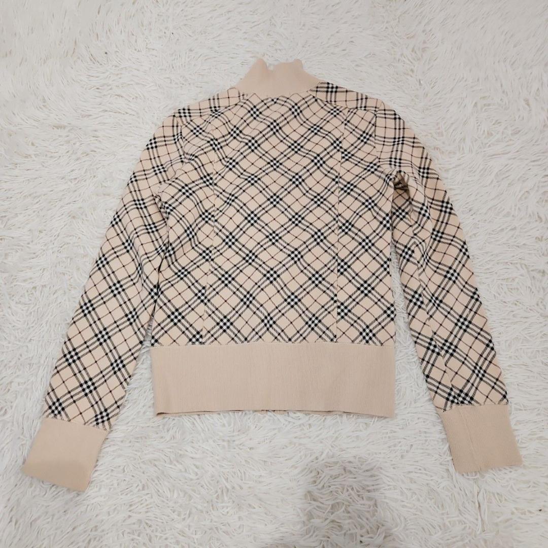 バーバリーブルーレーベル トラックジャケット M ノバチェック ホースロゴ　刺繍