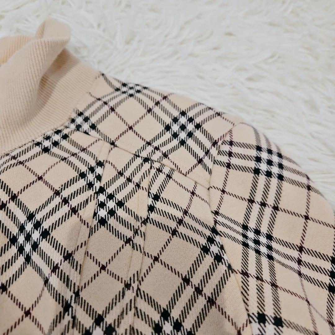 バーバリーブルーレーベル トラックジャケット M ノバチェック ホースロゴ　刺繍