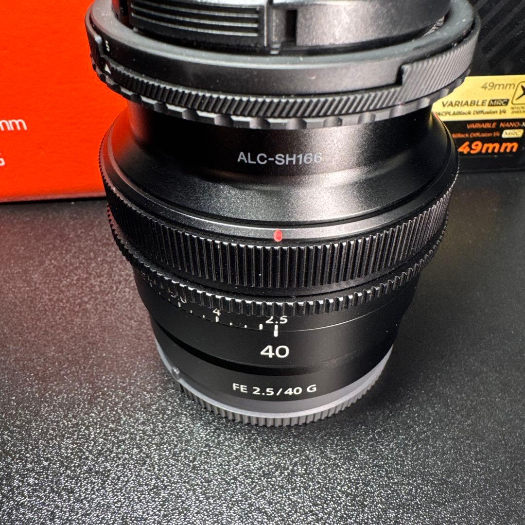 SONY FE 40mm f2.5 G フィルター付き