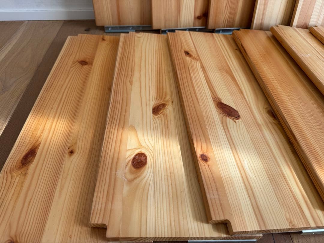 11枚　パイン材ユニットシェルフ・奥行２５ｃｍ　幅５８ｃｍ　棚板