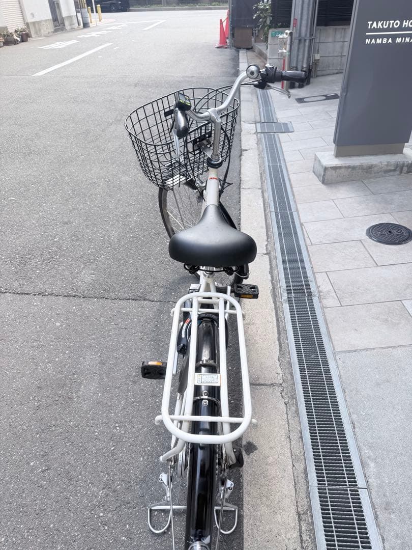 大阪府　ヤマハ　電動アシスト自転車 チャイルドシート付き ホワイト