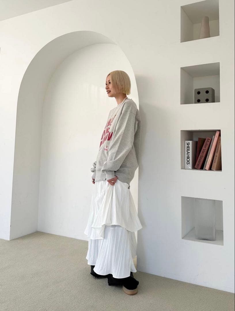 【eL】JEANASISロゴスウェットプルオーバーeL×おねグレーeL×ONE