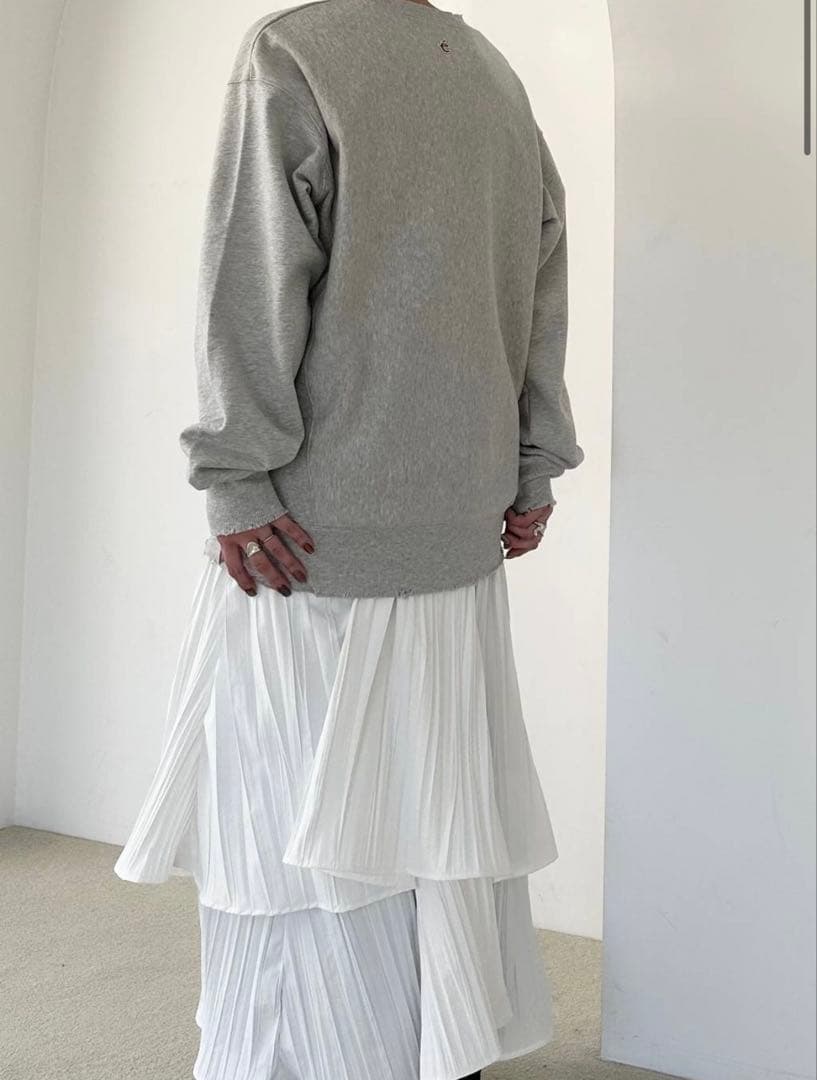 【eL】JEANASISロゴスウェットプルオーバーeL×おねグレーeL×ONE