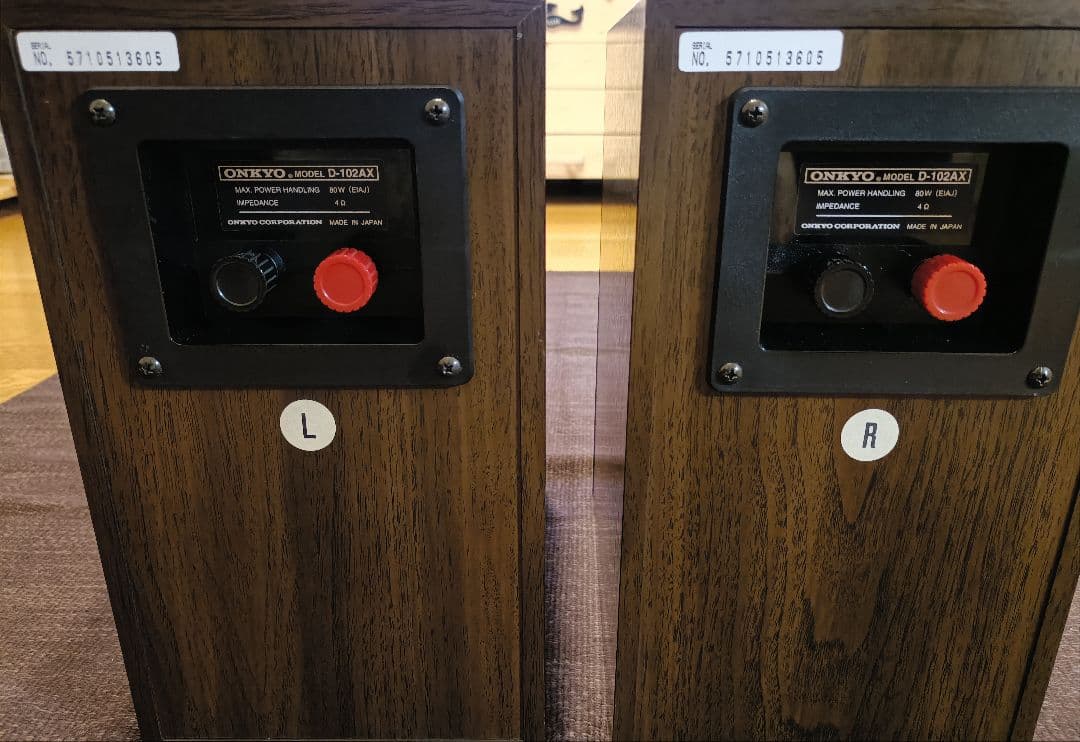 ONKYO D-102AX 　スピーカー リアルウッド突板　エッジ交換済み