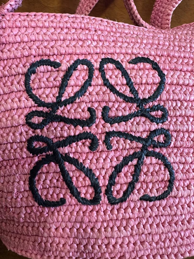 ロエベ　エレファント　ピンク　カゴバッグ