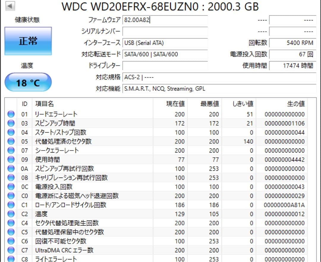 Western Digital Red 2TB HDD 2個セット