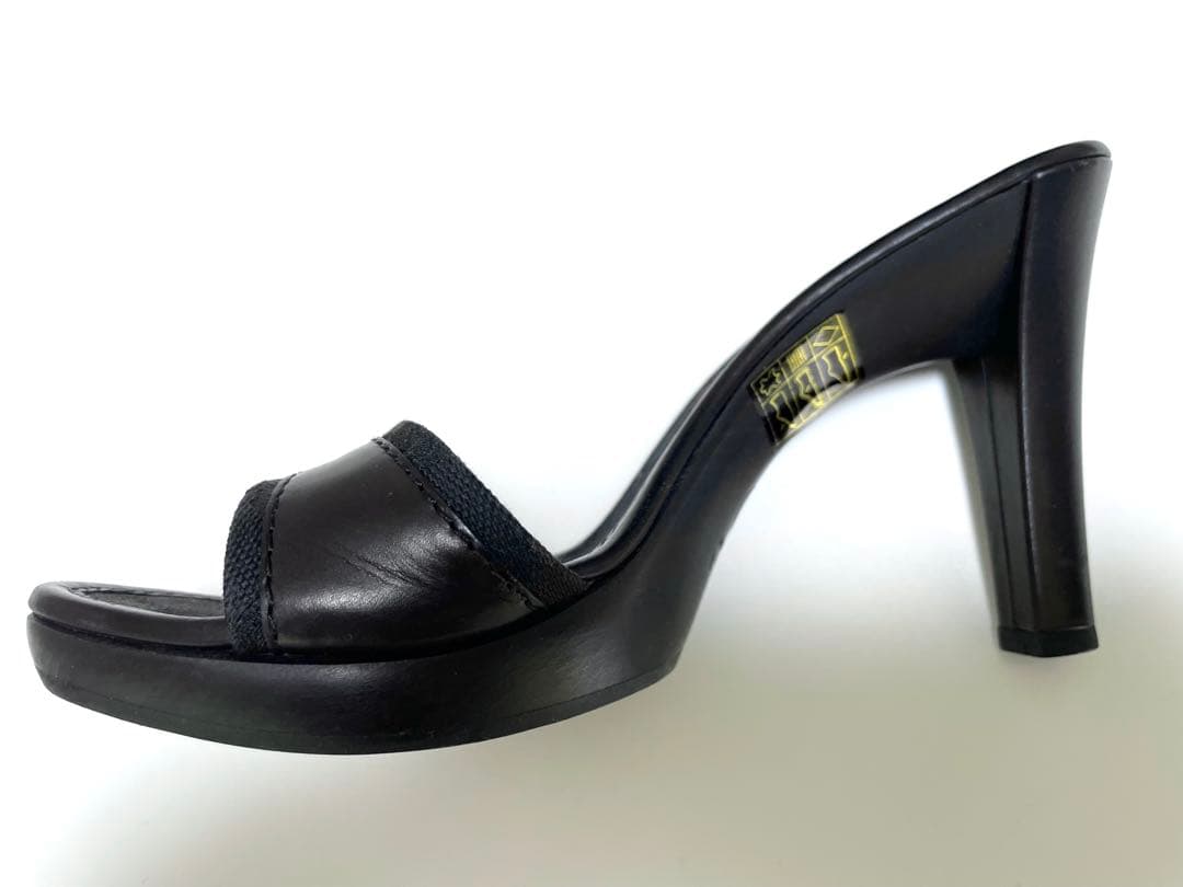 【美品】GUCCI ブラック ミュール 高ヒール