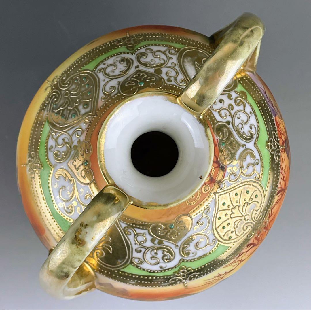 【希少】オールドノリタケ ２６．８㎝ ガレ風夕景紋 アールヌーボー 花瓶