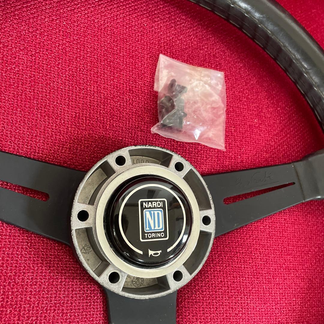 NARDI ハンドル レザー 黒 イタリア製 ヴィンテージ ★ ナルディ