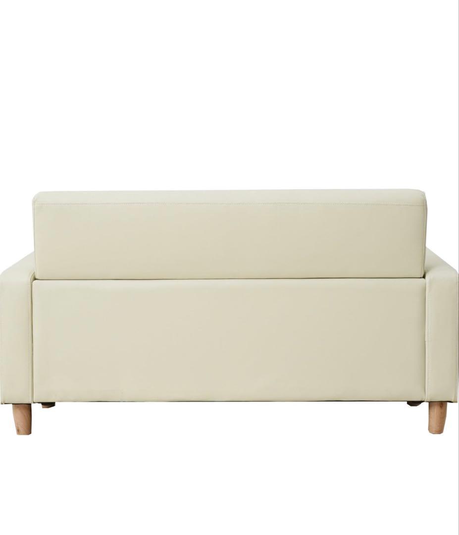 YAMAZEN 2人掛けカジュアルソファー アイボリーKDS-135（IV）P