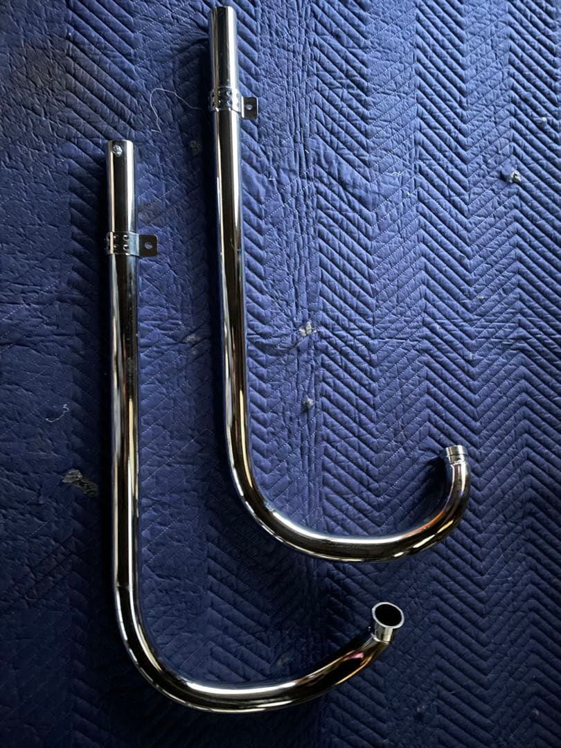 モーターロック製W650/400用 オールドスタイルType1クローム マフラー