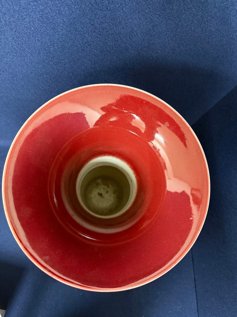 大清乾隆年製 辰砂 花器 花瓶 飾り壺 大振り 時代 古玩 旧家 蔵出 骨董品