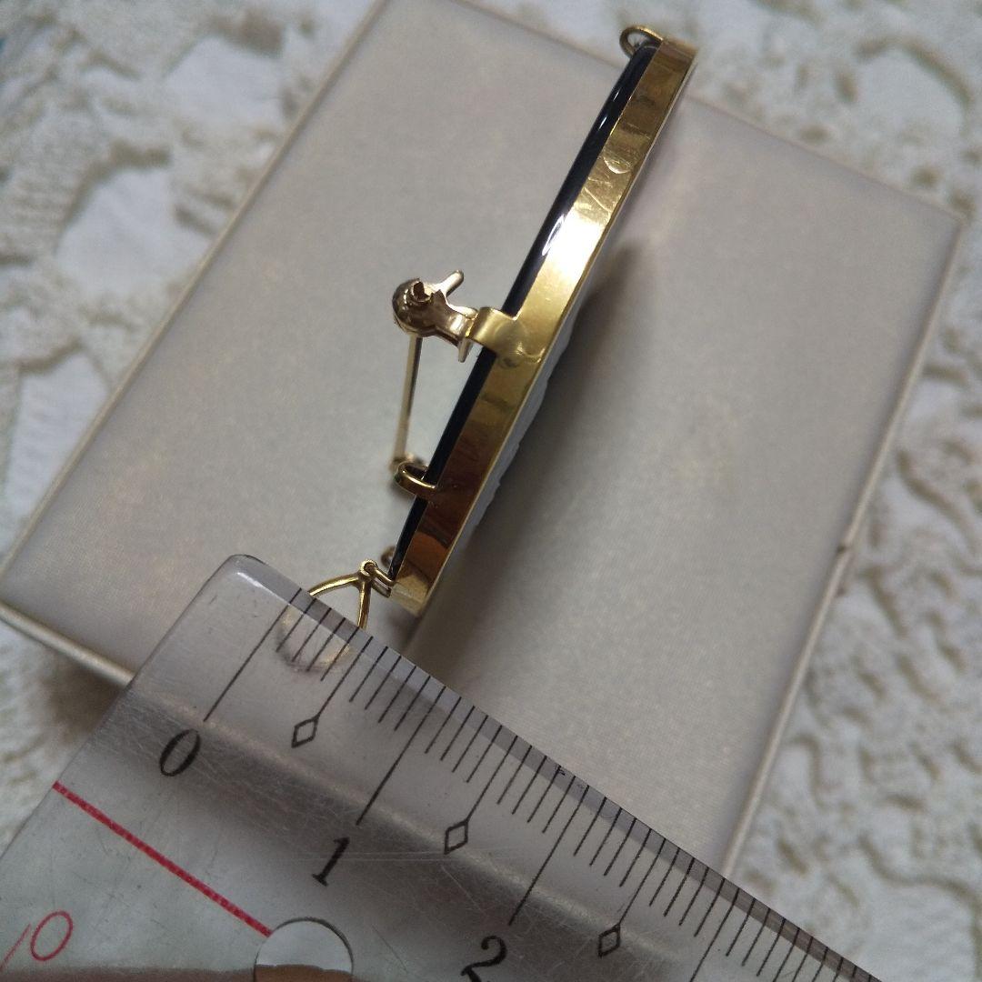 K18金カメオ2way ブローチペンダントトップ