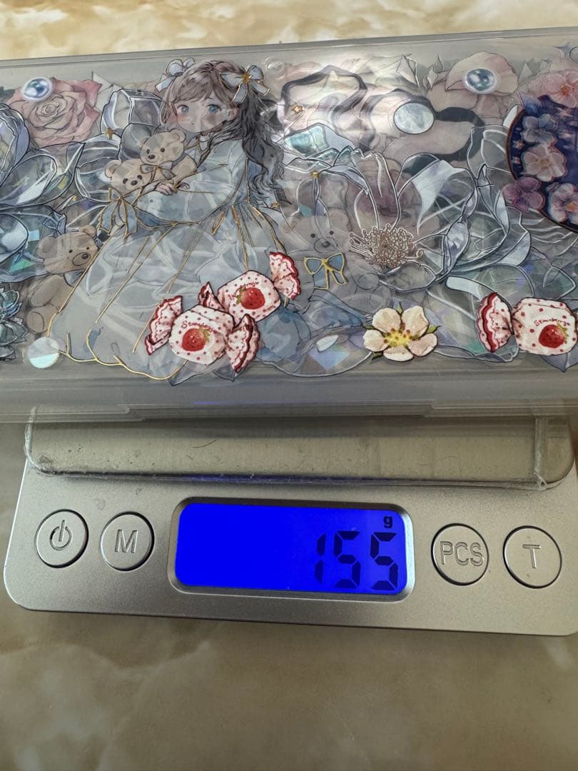 花と少女のイラスト マスキングテープケース　13