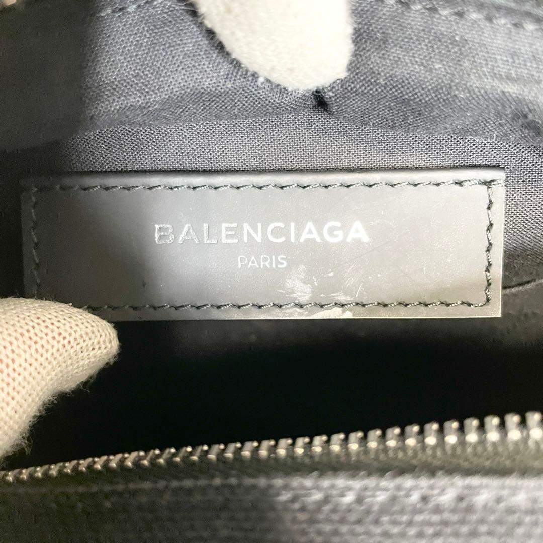 【美品】バレンシアガ ネオリフト ウエストポーチ キャンバス レザー 黒