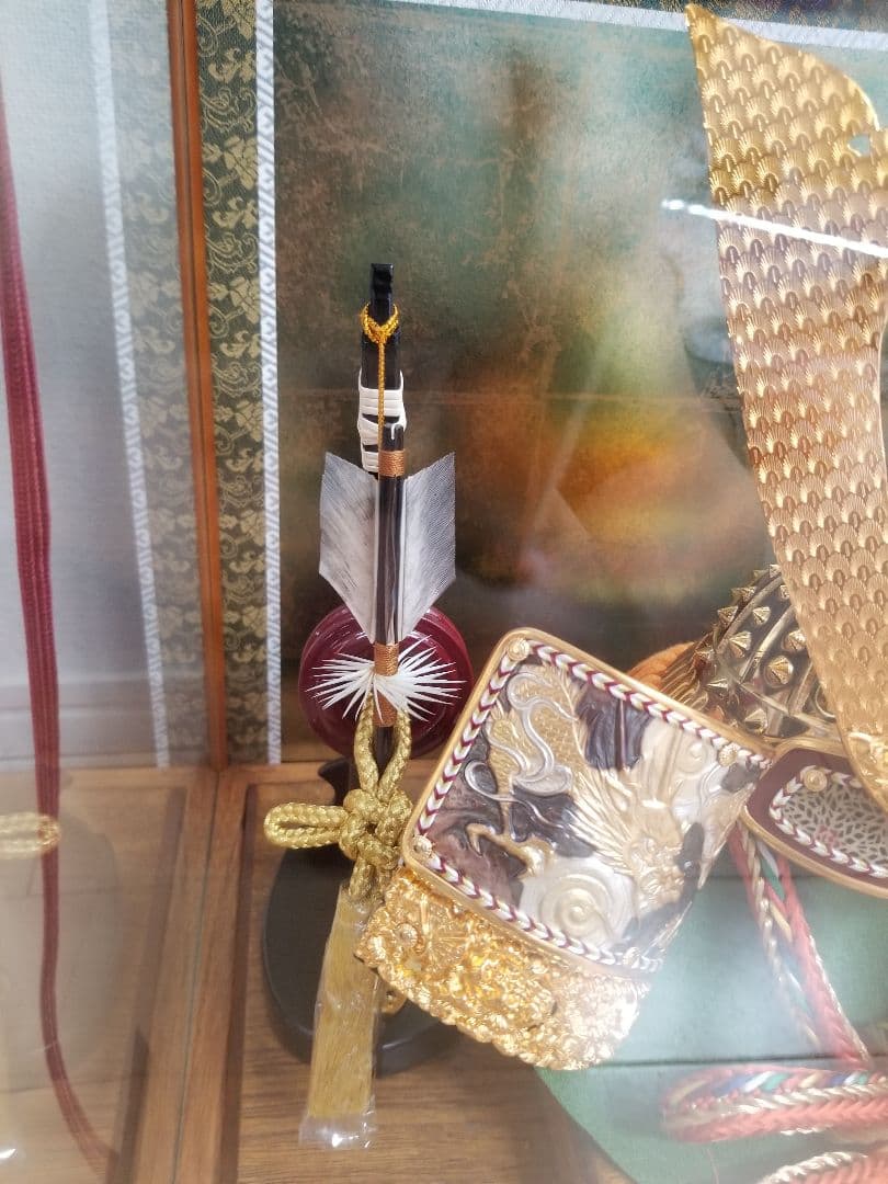 極美品　送料込み【寿慶】 五月人形　兜　ガラスケース付