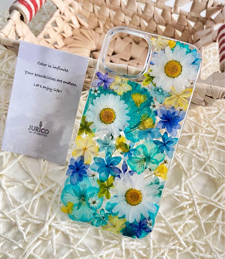 ハンドメイド押し花スマホケース　全機種対応iphone/GALAXY/AQUOS