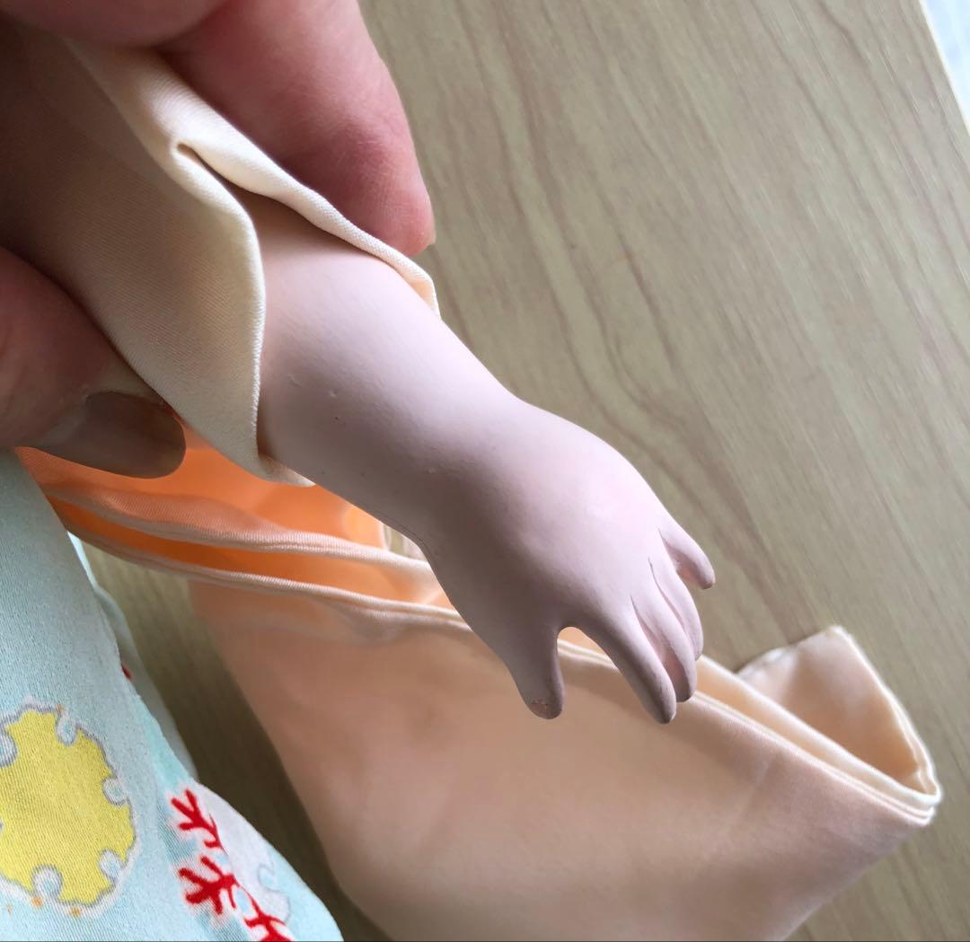 市松人形 約40cm+衣装+立て台