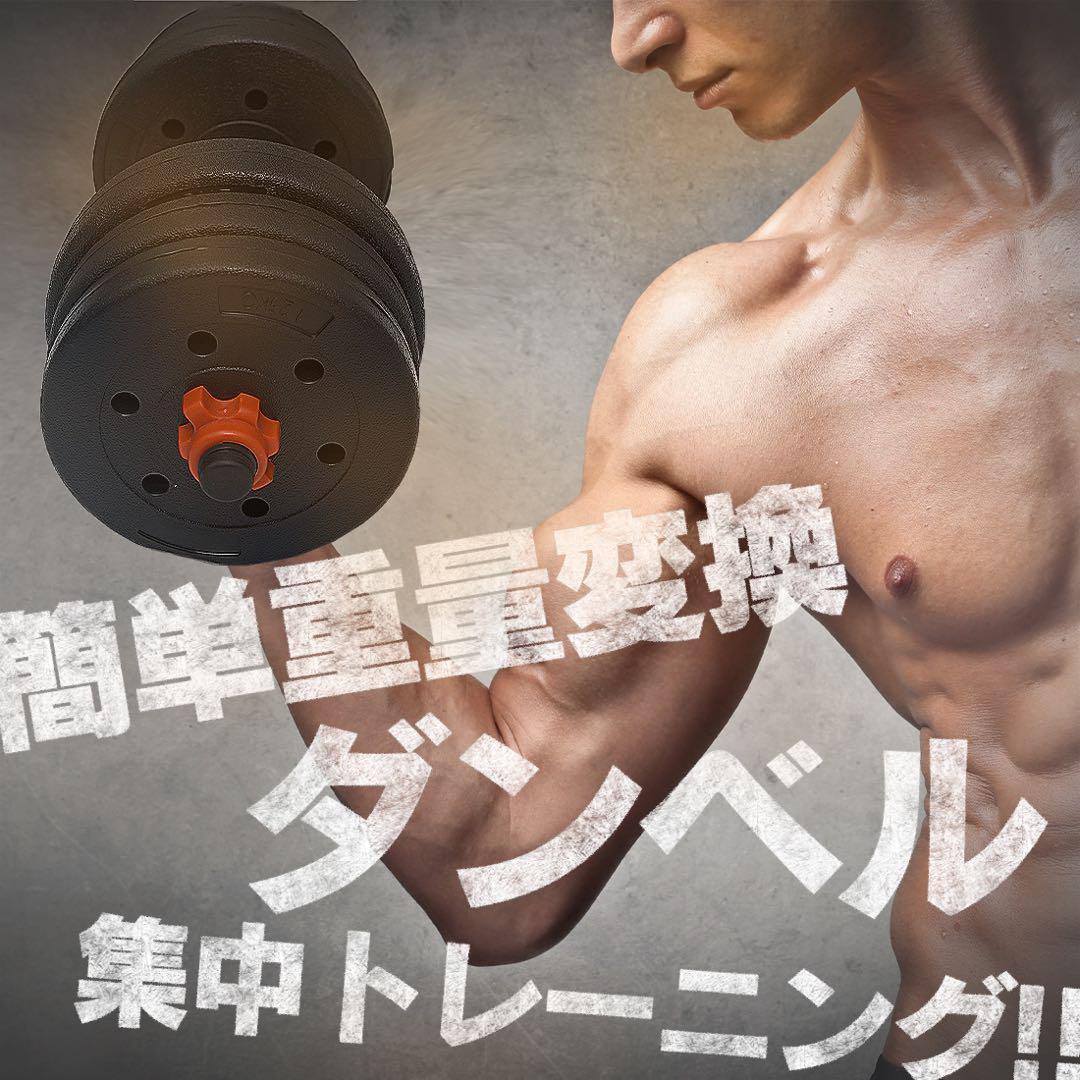 合計50kg／バーベルにもなるダンベル 可変式プレート｜25kg×2個セットA6