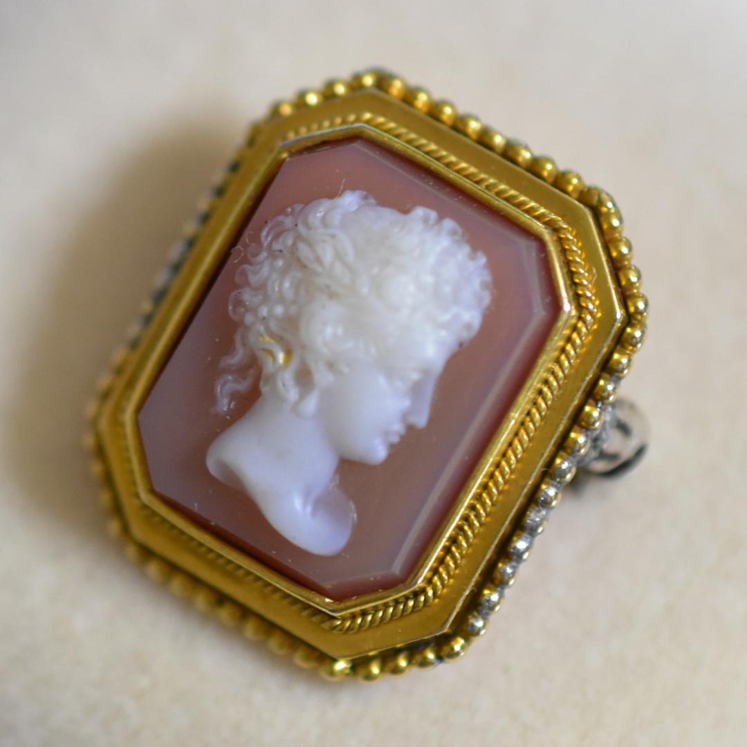 アンティーク サードニクス貴婦人のカメオ ドールにも