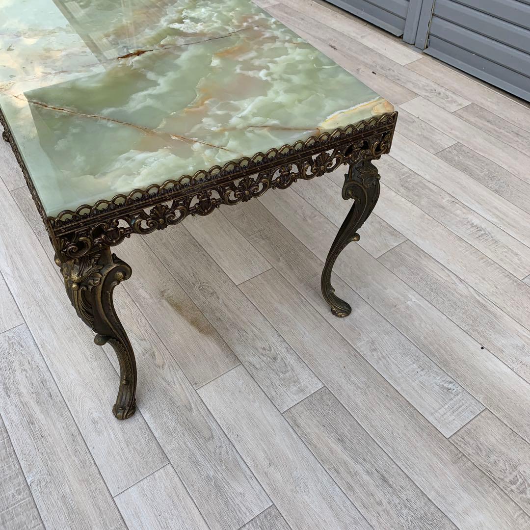 直接引き取り イタリア製　大理石　センターテーブル　ロココ様式　サイドテーブル