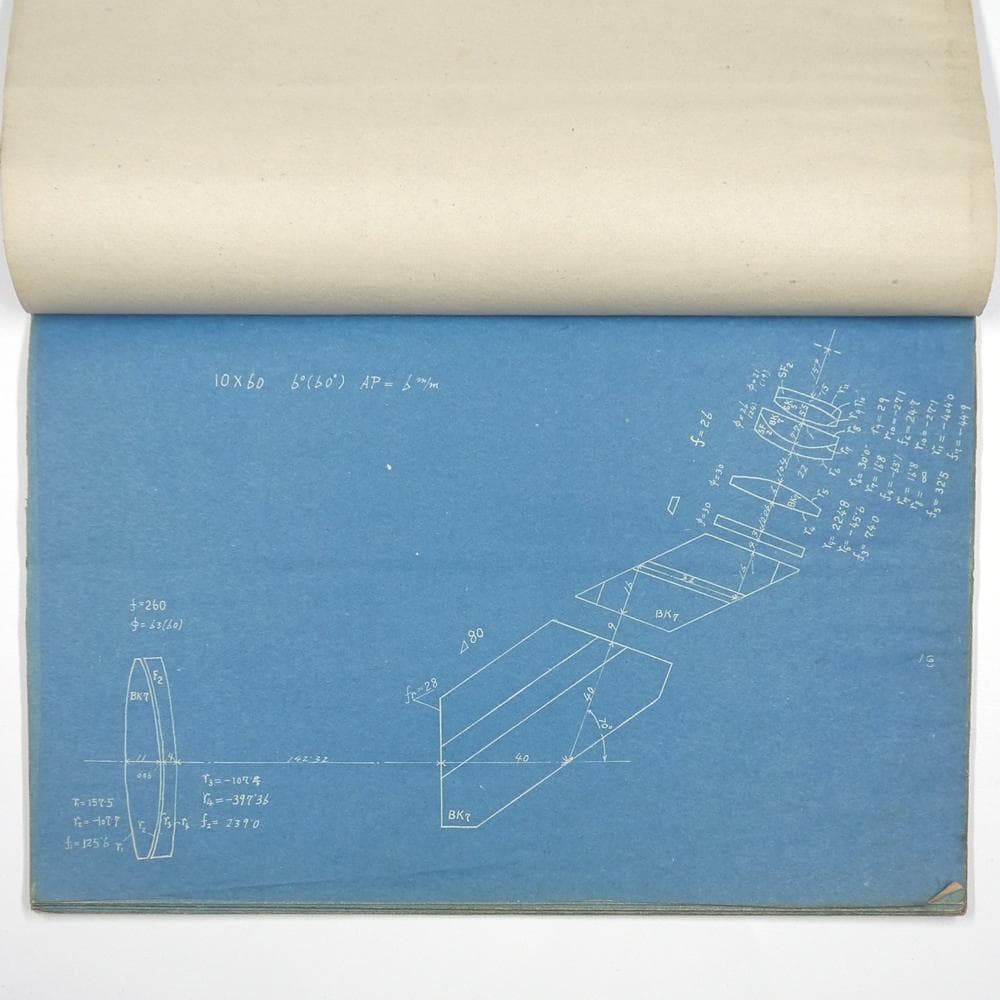 ※極・入手困難※　岡田光学　昭和十年代　【各種兵器光学系統図】　レンズ　兵器製造