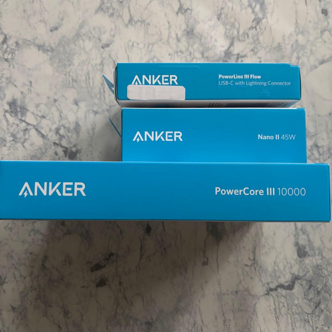 新品【ANKER】アンカー モバイルバッテリー充電器・アダプター・USB セット