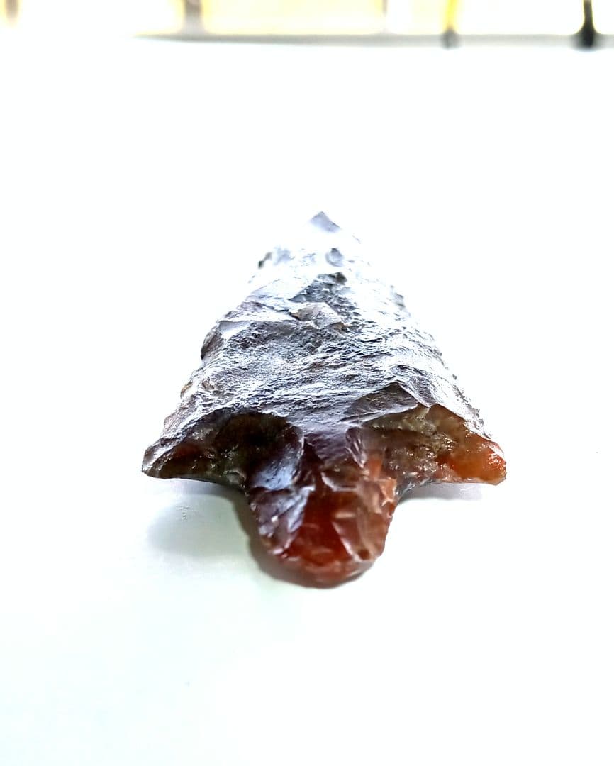 天然石 赤メノウ 石器  尖頭器 373   ❑　模写　❒