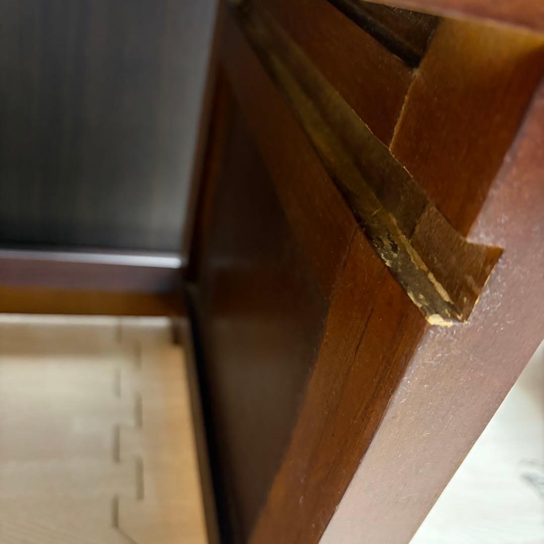 ラタンのチェスト 引き出し　カゴ　バスケット　籐製　ブラウン　バリ風家具