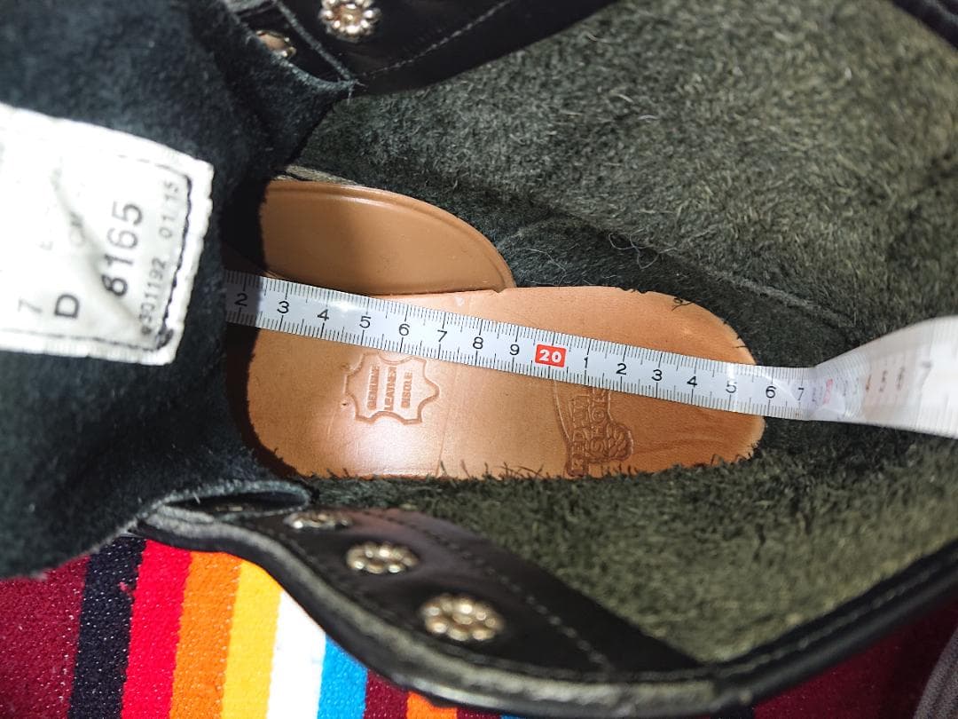 レッドウィング　ワークブーツ　8165　US7　ブラッククローム