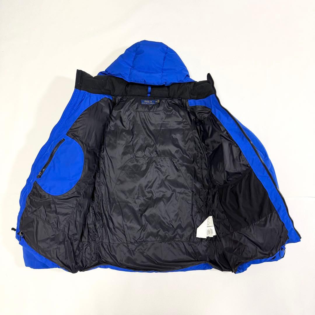 ポロラルフローレン ダウンジャケット ビッグポニー フード 近年 ブルー XXL