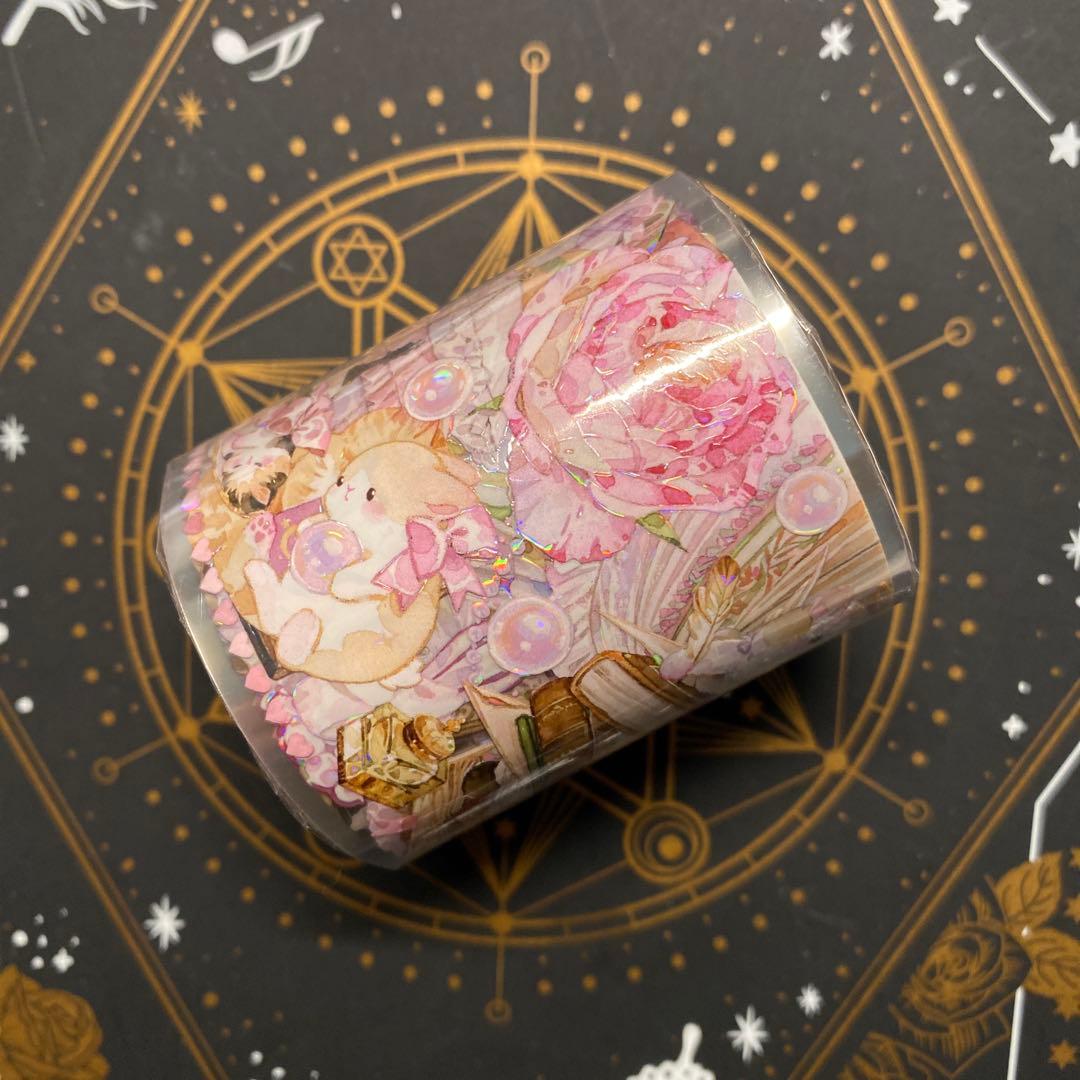 【C】海外　10m巻　貝殻光マスキングテープ　動物/お花/装飾/背景系