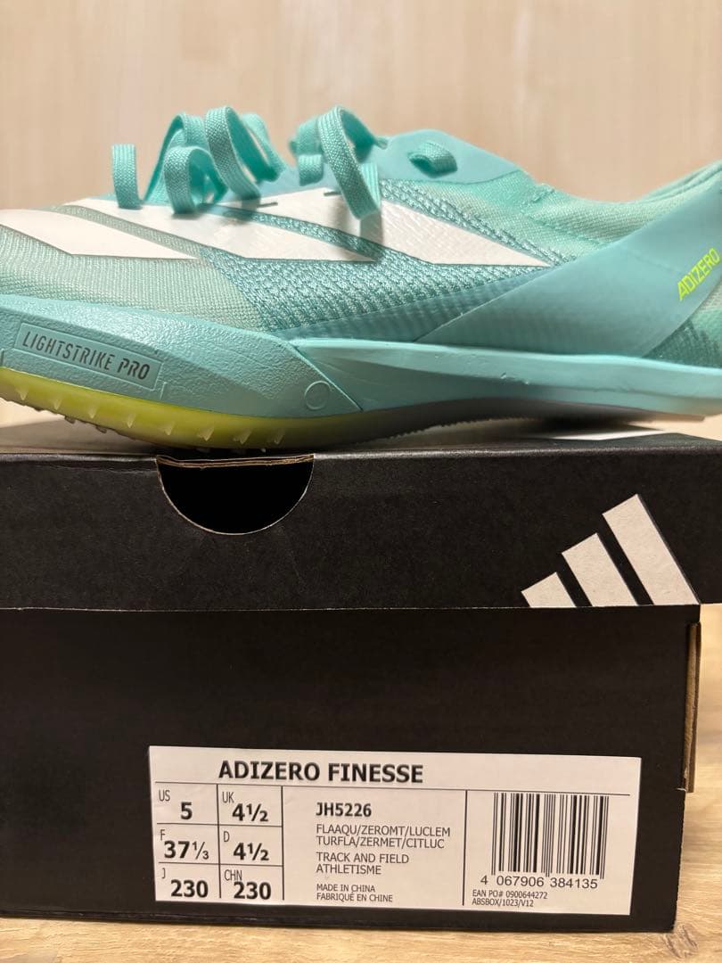 【希少サイズ23cm 1回試走】adidas アディゼロフィネス