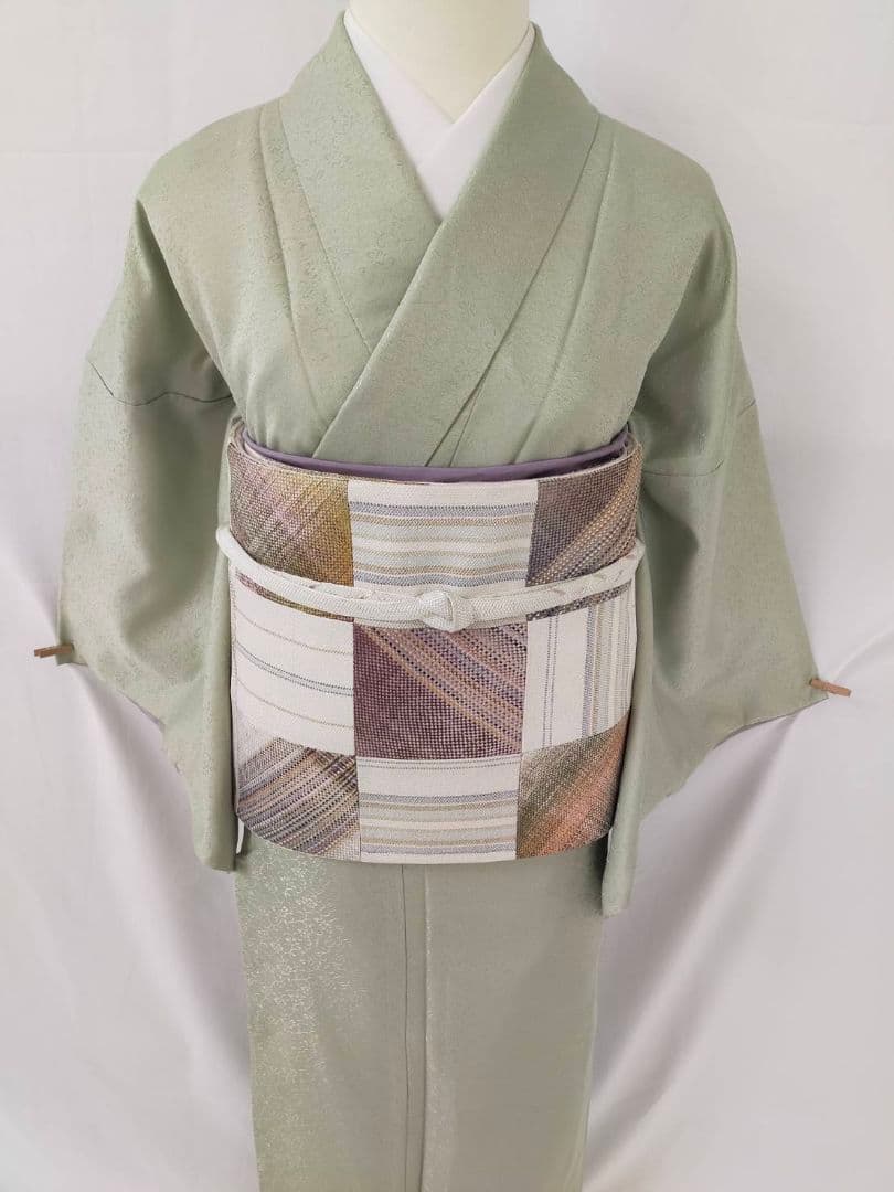 売約済み【お茶席用に】★★新品未使用　洗える紋意匠色無地(ポリ100%)★★