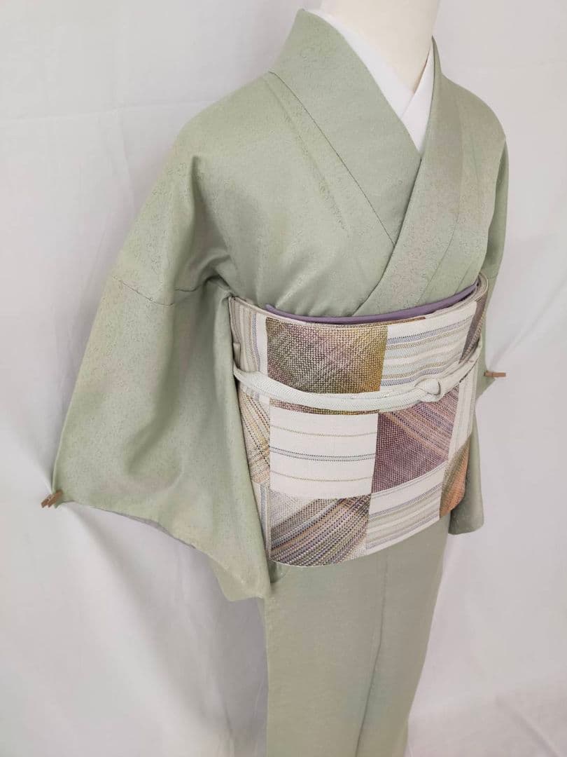 売約済み【お茶席用に】★★新品未使用　洗える紋意匠色無地(ポリ100%)★★