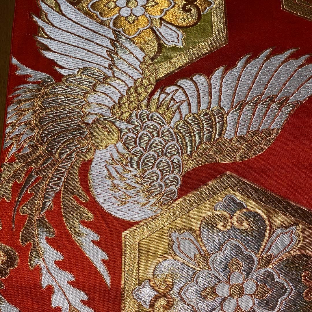 テーブルランナー　吉祥鳳凰　帯リメイク